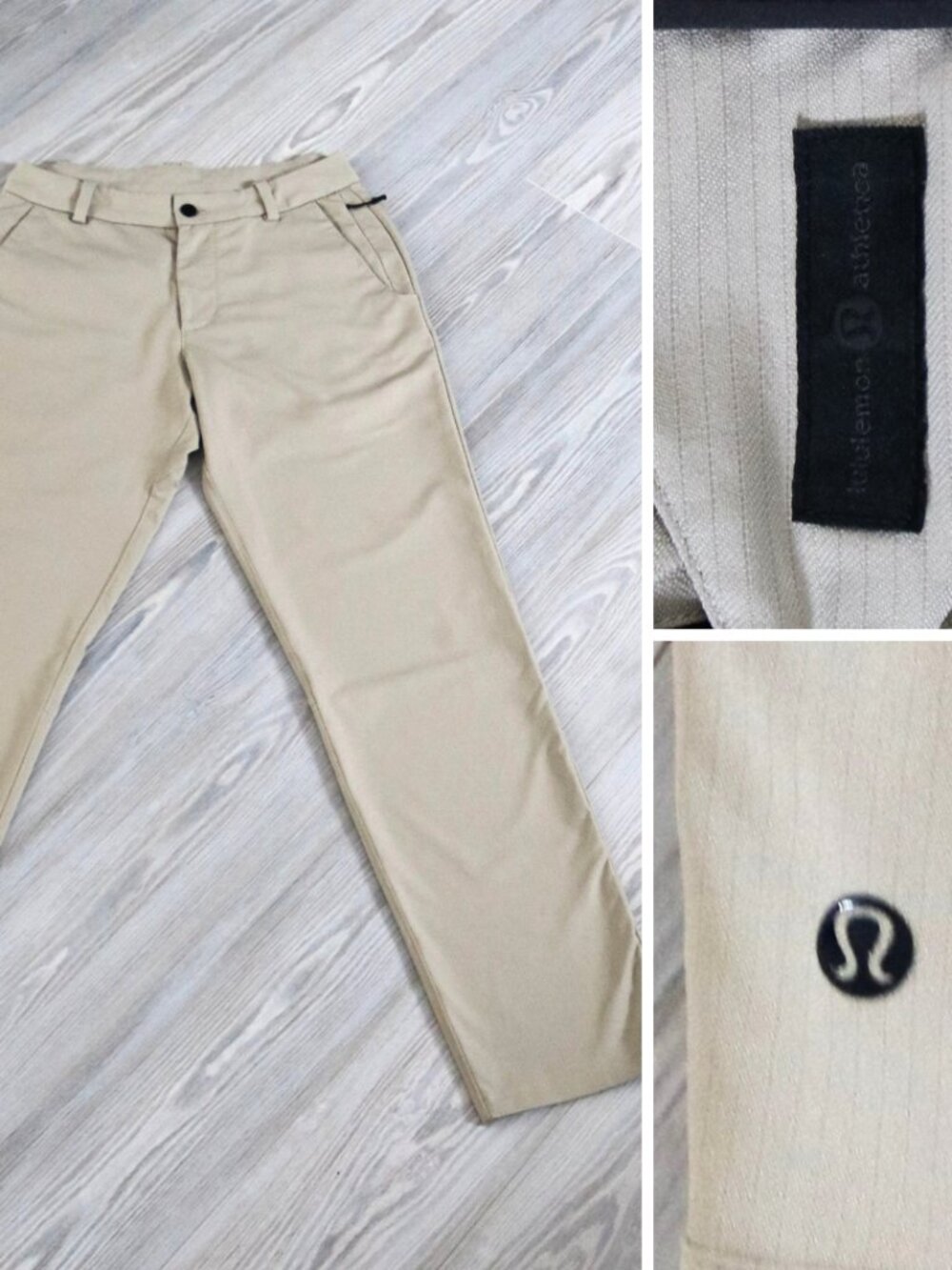 Lululemon ABC Pant Men's 30 x 31 Birch Warpstreme 5-Pocket Striped Stretch Chino